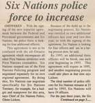 "Six Nations Police Force to Increase"