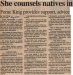 "She Counsels Natives in Jail"