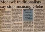 "Mohawk Traditionalists Say Stop Misusing Glebe"